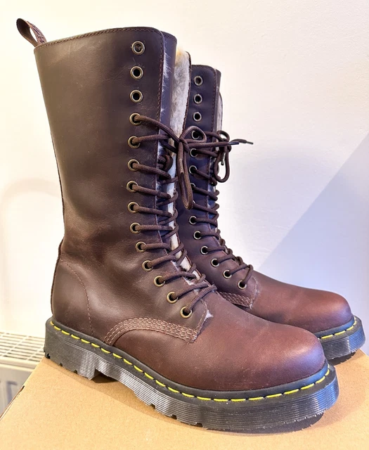 RARE DR MARTENS boots AMILITA fur lined 5 FANTASTIC CONDITION