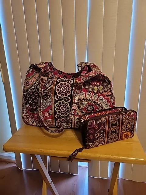 vera bradley purse and wallet set