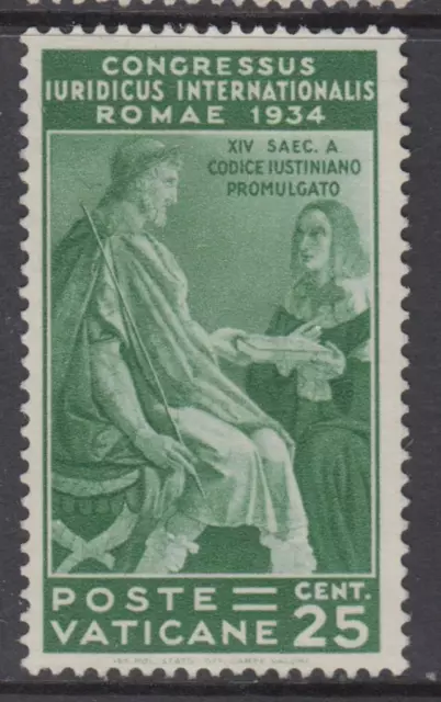ITALY Vaticano - Giuridico - Sass. n.43 - MNH** - cv 375$ Super Centered