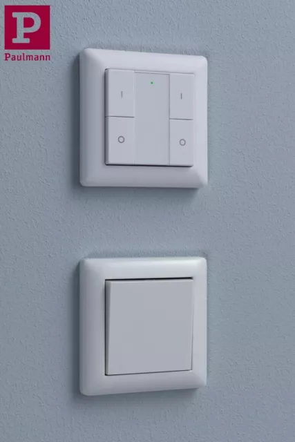 Paulmann Wandschalter TouchLink Smart Home Zigbee On/Off/Dimm für 2 Gruppen Weiß 2