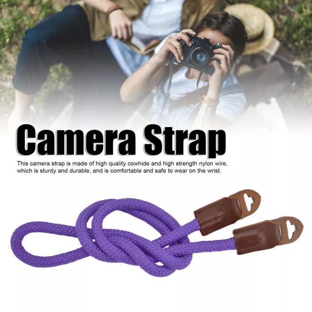 (Purple)Camera Strap Nylon Universal Adjustable Camera Shoulder Neck Wrist SG