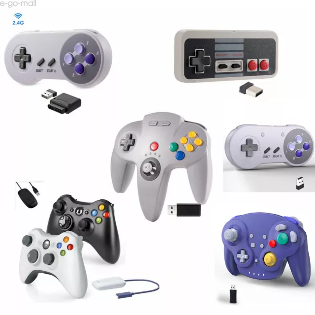 Wireless USB SNES /NES/ N64 /Xbox 360 Controller Joystick for Windows PC MAC