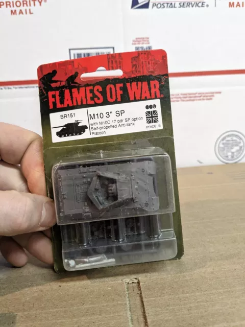 Flames of War British M 10 3" SP, 15mm New open box, resin/metal/plastic