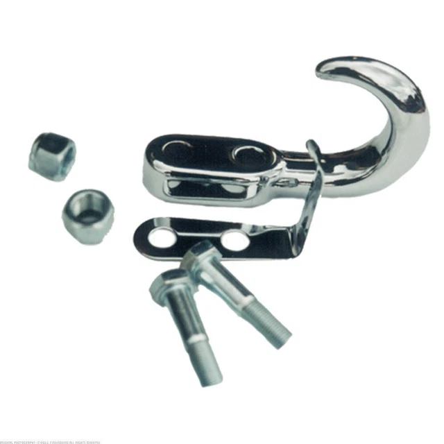 Erickson Chrome Tow Hook with Keeper 10,000 lb 59503