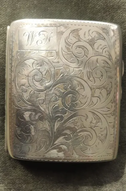 Curved Silver Plated Cigarette Case E.P.N.S.