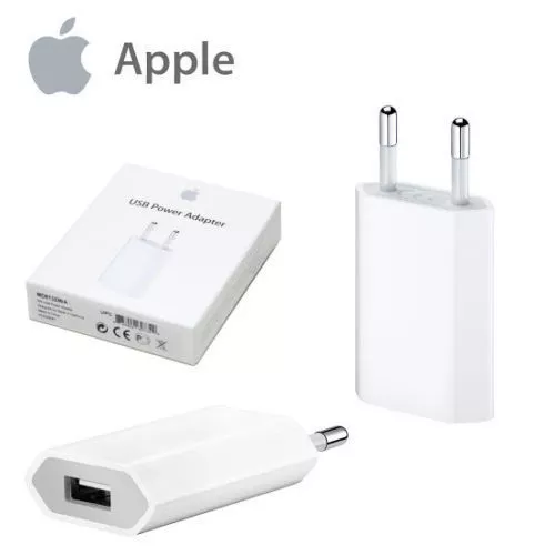 Spina Alimentatore USB 5W Caricatore x iPhone iPod in Confezione ORIGINALE Apple