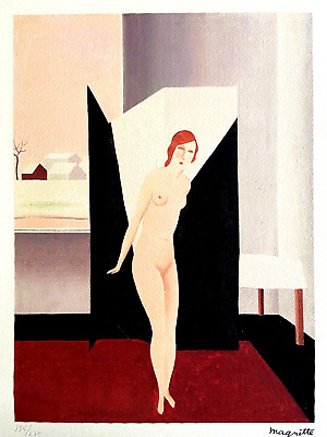 René Magritte Litografía 1986 ( Nudo Miró Klee Arp Chagall Yves Tanguy)