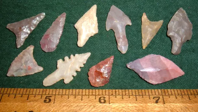 (10) Choice Assorted Sahara Neolithic Points, Tools, Ancient African Arrowheads 2