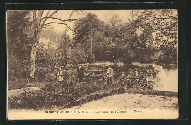 CPA Beaumont-les-Autels, Les bords de l'Ozanne, L'Etang