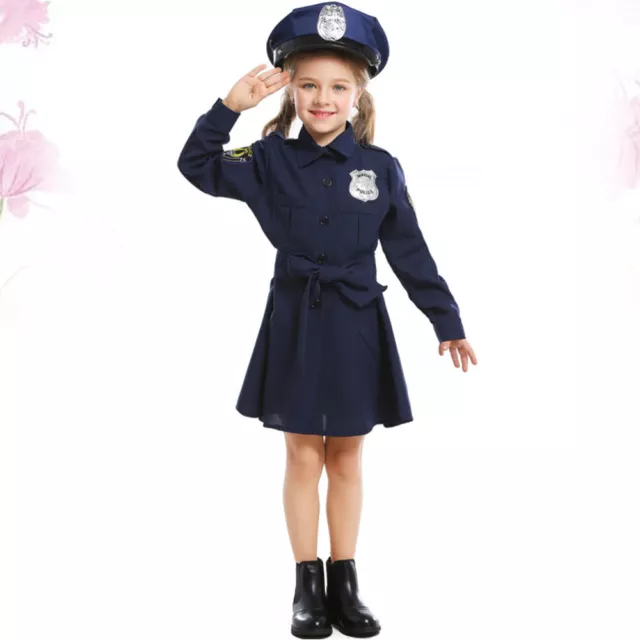 Halloween Police Costume Kids Girls Accessories Clothing Child Cute