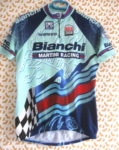 Maillot vélo vintage Santini Bianchi Martini Racing Diesel Shimano – The Sport Nuggets