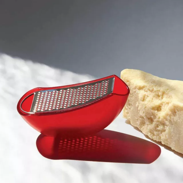 ALESSI Cheese Grater Parmenide red cellar, Italian design icon 2