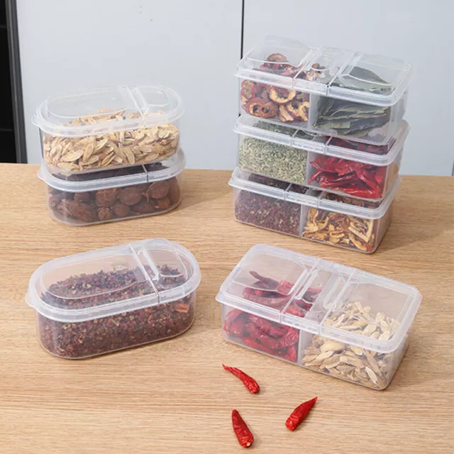Food Storage Box Sealed Kitchen Storage Compartment Box Transparent Container