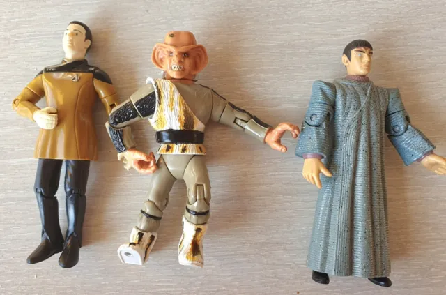 3 Star Trek Playmates Figures - Next Generation