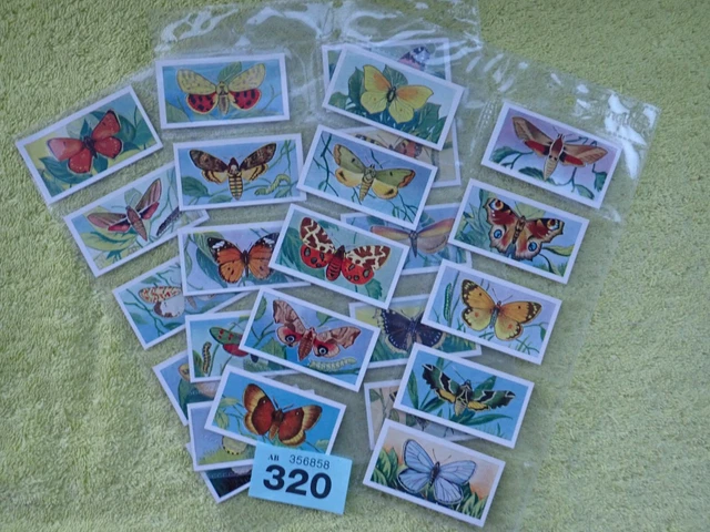 Swettenham Tea 1958 - Butterflies & Moths  - Full Set 25 Trade/Tea cards