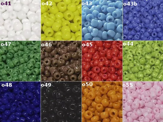 20g Rocailles Opak 2-2,2mm FARBAUSWAHL Perlen Glasperlen