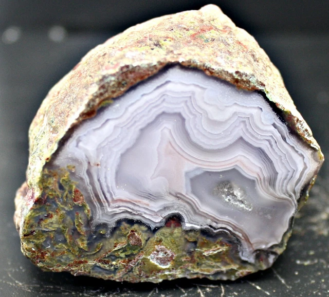 Laguna Agate Mexico 5.6oz 125g Purple/White Polished Glass Finish 1 3/4" Thick!!