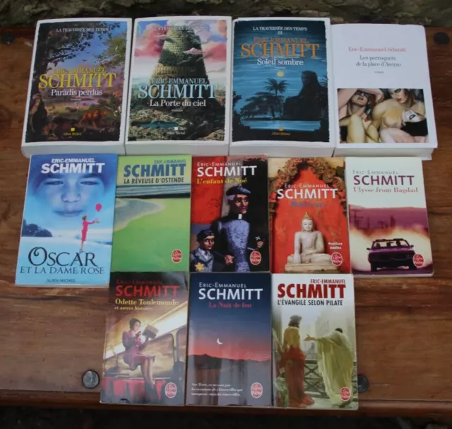 ERIC-EMMANUEL SCHMITT - LOT DE 12 LIVRES - A. MICHEL /POCHE - De 2009 à 2022