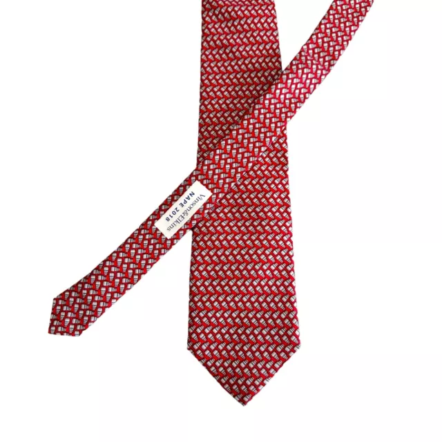 Vineyard Vines Mens Vinson & Elkins Nape 2018 Silk Tie Red Gray Necktie NWT