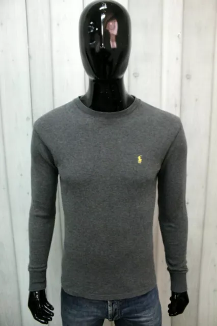 Pull Ralph Lauren Homme Taille S Pull Gris Pull en Coton T-shirt Logo