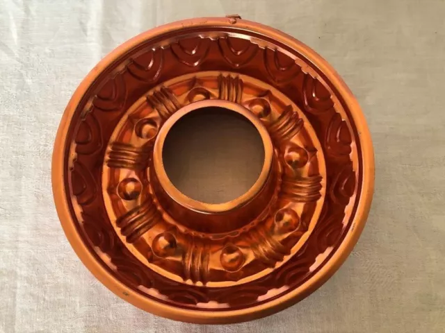 Vintage Copper Color Tin Mold Wall Hanging Decor Round Wreath Jello Mold