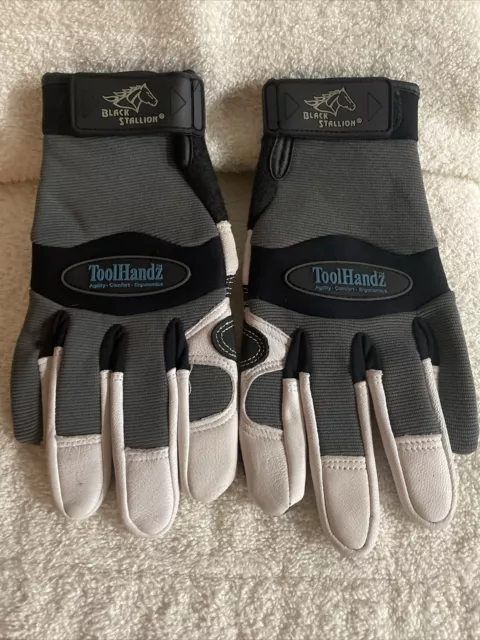 Work Gloves Revco Black Stallion Tool Handz 99ACE-G Gloves Goatskin LG !