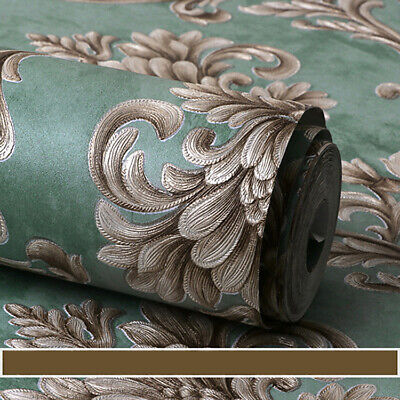 10M 5 Colors European Damask Wallpaper Embossed Murals Textured Non-woven Roll