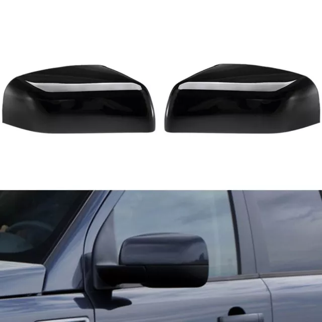 Set of 2 Gloss Black Wing Mirror Covers for Discovery 4 LR4 For Rover Sport