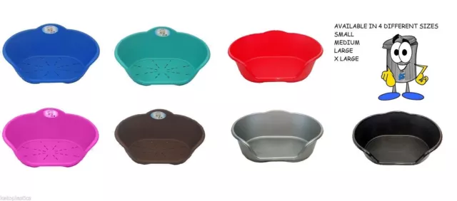 Italian Heavy Duty Plastic Anti-Slip Waterproof Pet Dog / Cat Bed Sleeper Basket