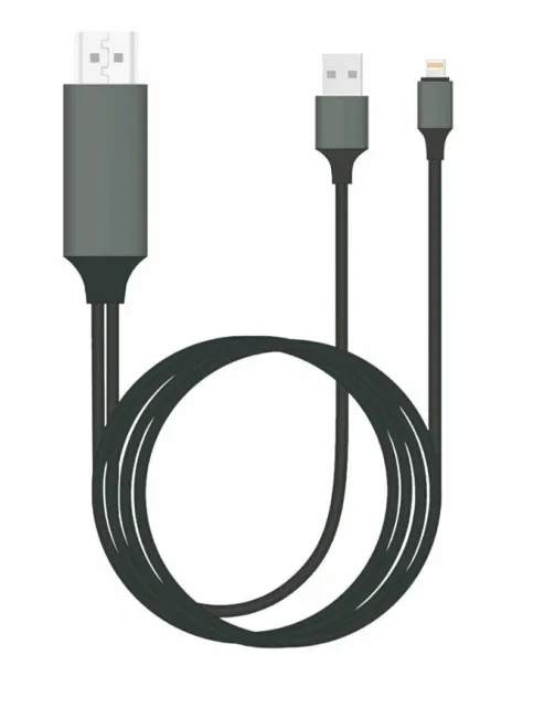 Adaptateur HDMI pour iPhone, Adaptateur Lighting AV numérique iPhone 1080P  Connecteur d'écran avec Port de Charge, Compatible avec iPhone  14/13/12/11/X/8/7/Pad 【Pas Besoin d'alimentation】 : : High-Tech