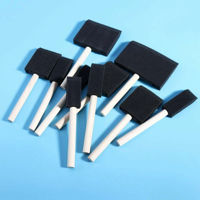 1X(Set Di Spugna Per Pittura Con Pennello In Schiuma Con Manico In Legno Di F9Q3 4