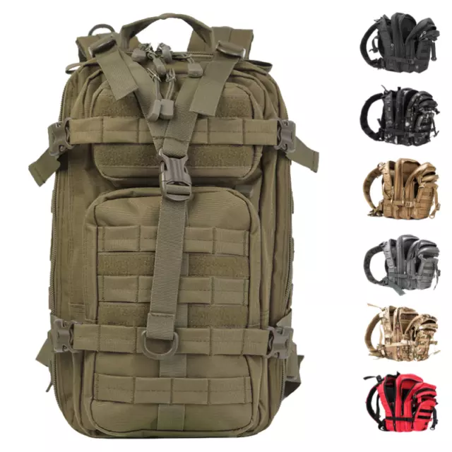Tactical Military Backpack Nylon Padded MOLLE Outdoor Camping Hiking Travel Bag