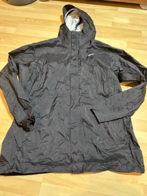 Patagonia Torrentshell Jacket Mens XXL Black Hooded Rain Coat H2No Shell