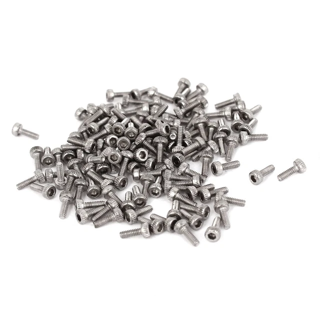 100x M1.4x4 mm In Acciaio Inox A Testa Esagonale Socket Viti 5mm Lungo