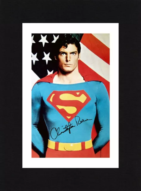 8X6 Mount CHRISTOPHER REEVE Signed PHOTO Print Ready To Frame SUPERMAN