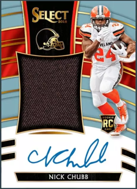 2018 Panini Select Rookie Patch Autograph RARE - NICK CHUBB RC RPA Digital Card