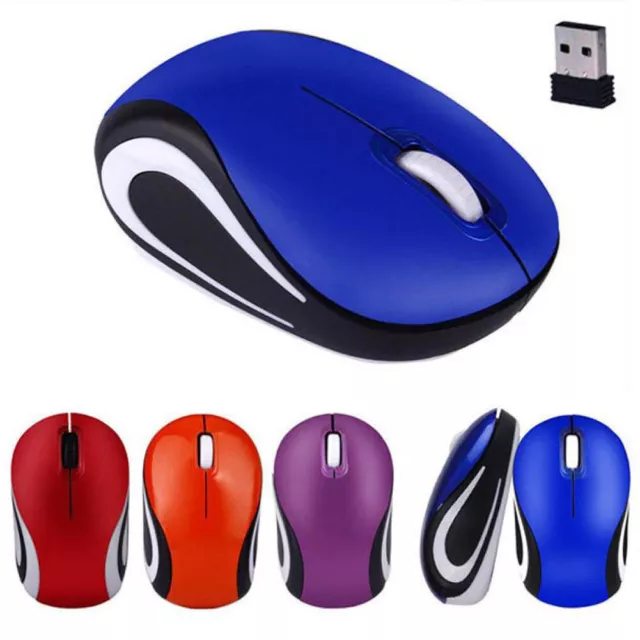 2.4 GHz Mini Wireless Cordless Mouse Mice Optical Scroll For PC Laptop Computer