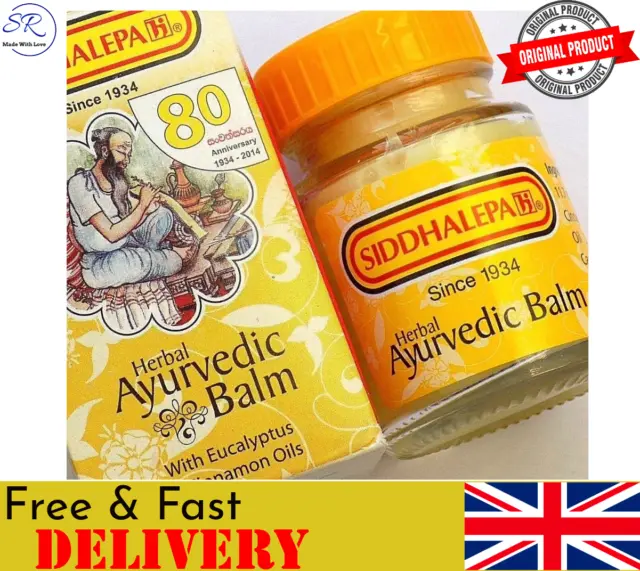Siddhalepa Herbal Ayurvedic Balm for Aches and Pains 2.5g 25g 50g tub uk Seller
