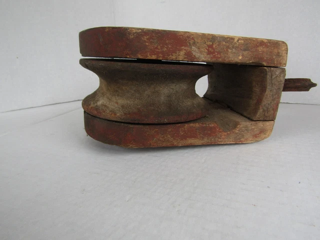 Wood Pulley, Vintage Hay Trolley, Wooden Pulley Wheel, Barn Pulley, Block Pulley
