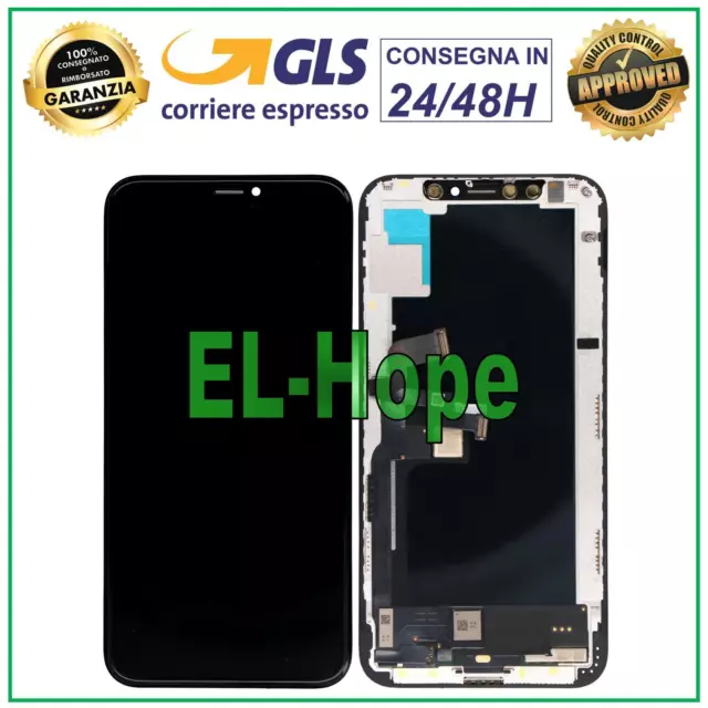 Display Lcd Soft Oled Per Apple Iphone Xs Touch Screen Vetro Pari Originale