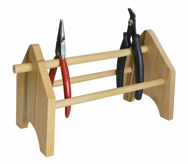 Wooden Jewelry Plier Cutter Storage Bench Tool Organizer Rack