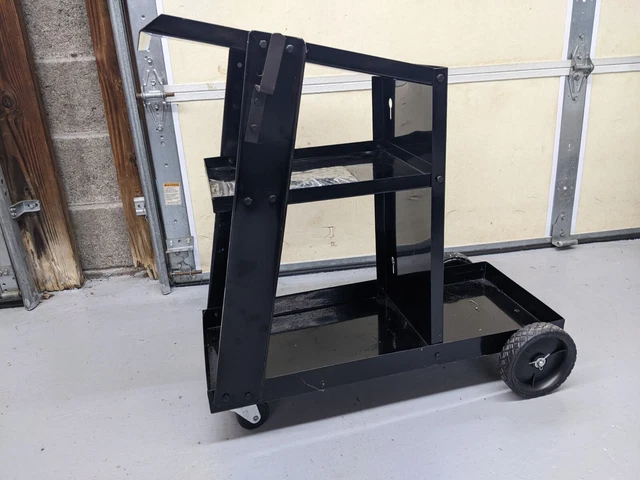 Welding cart - 11" x 17" top measurement - 3 levels - chains for securing tanks