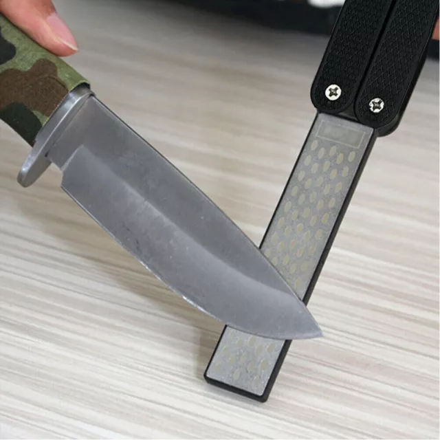 Folding Diamond Sharpener Knife Sharpening Stone for Kitchen Garden Outdoor AU 2