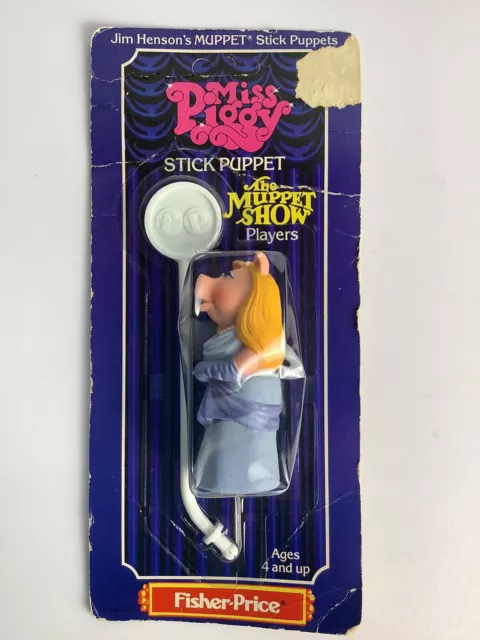 1979 Fisher Price Jim Henson's Miss Piggy Stick Puppet Vintage