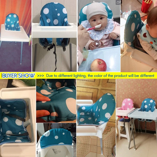 Seat  Covers  Cushion  for  Ikea  Antilop  Highchair , Washable  Foldable  Baby 3