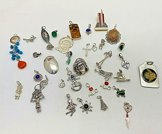 Sterling Silver .925 Vintage New Used Various Charms Pins