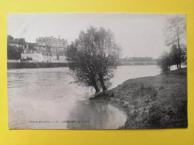 CPA FRANCE Dos 1900 AMBOISE Indre et Loir LA LOIRE Château Castle Burg