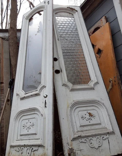 Antique Double Entry Door Pair 8 '