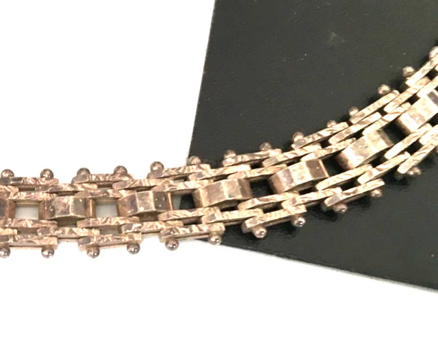 BRACELET VINTAGE MARQUÉ MILOR ITALIE ARGENT STERLING 925 chaîne