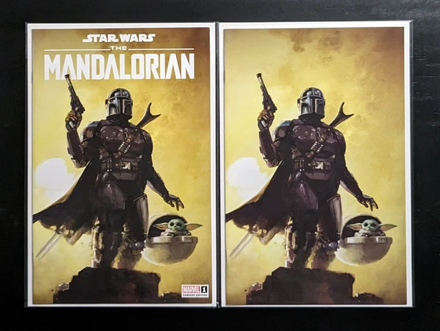 Star Wars The Mandalorian #1 - Clayton Crain Variant Set - Trade Dress + Virgin